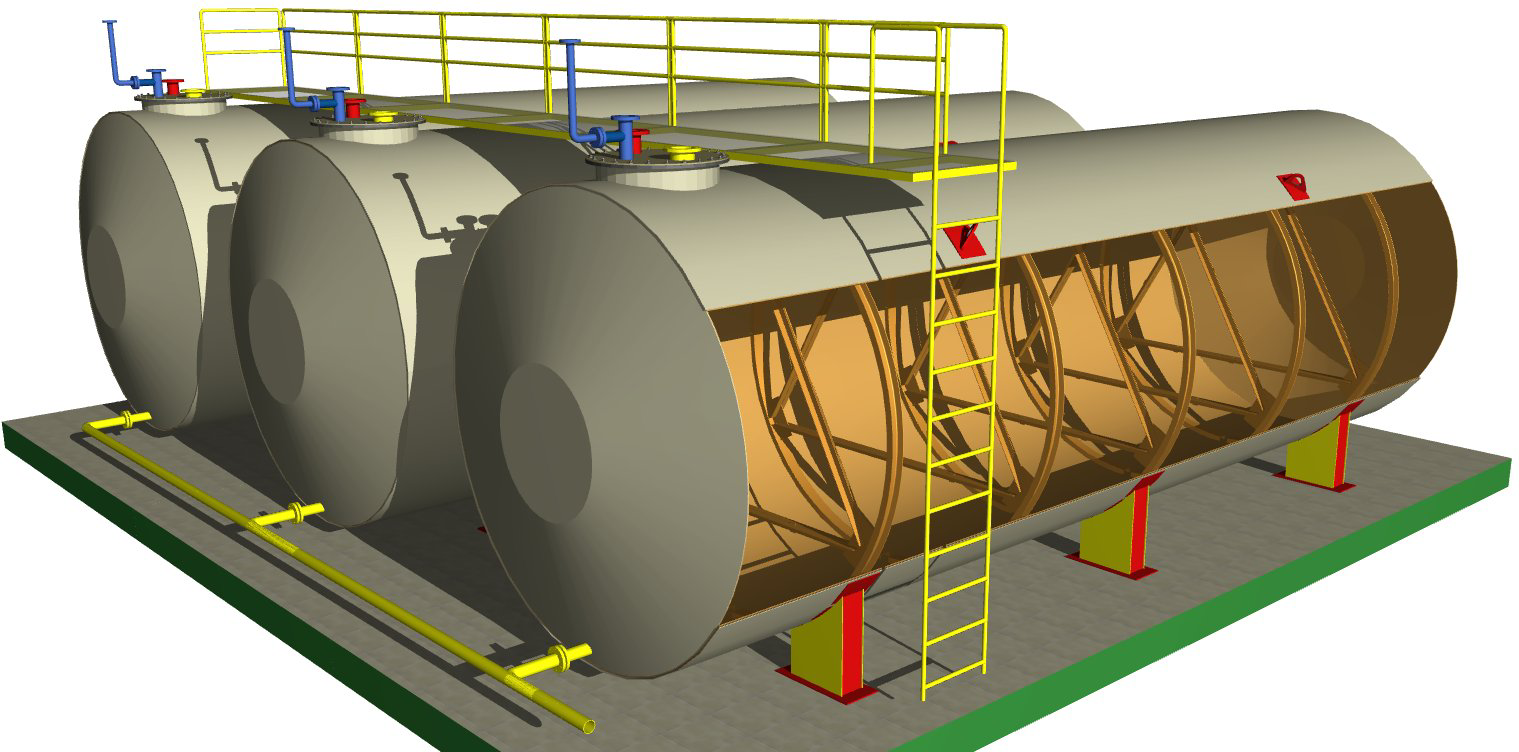 Монтаж резервуаров для нефтепродуктов